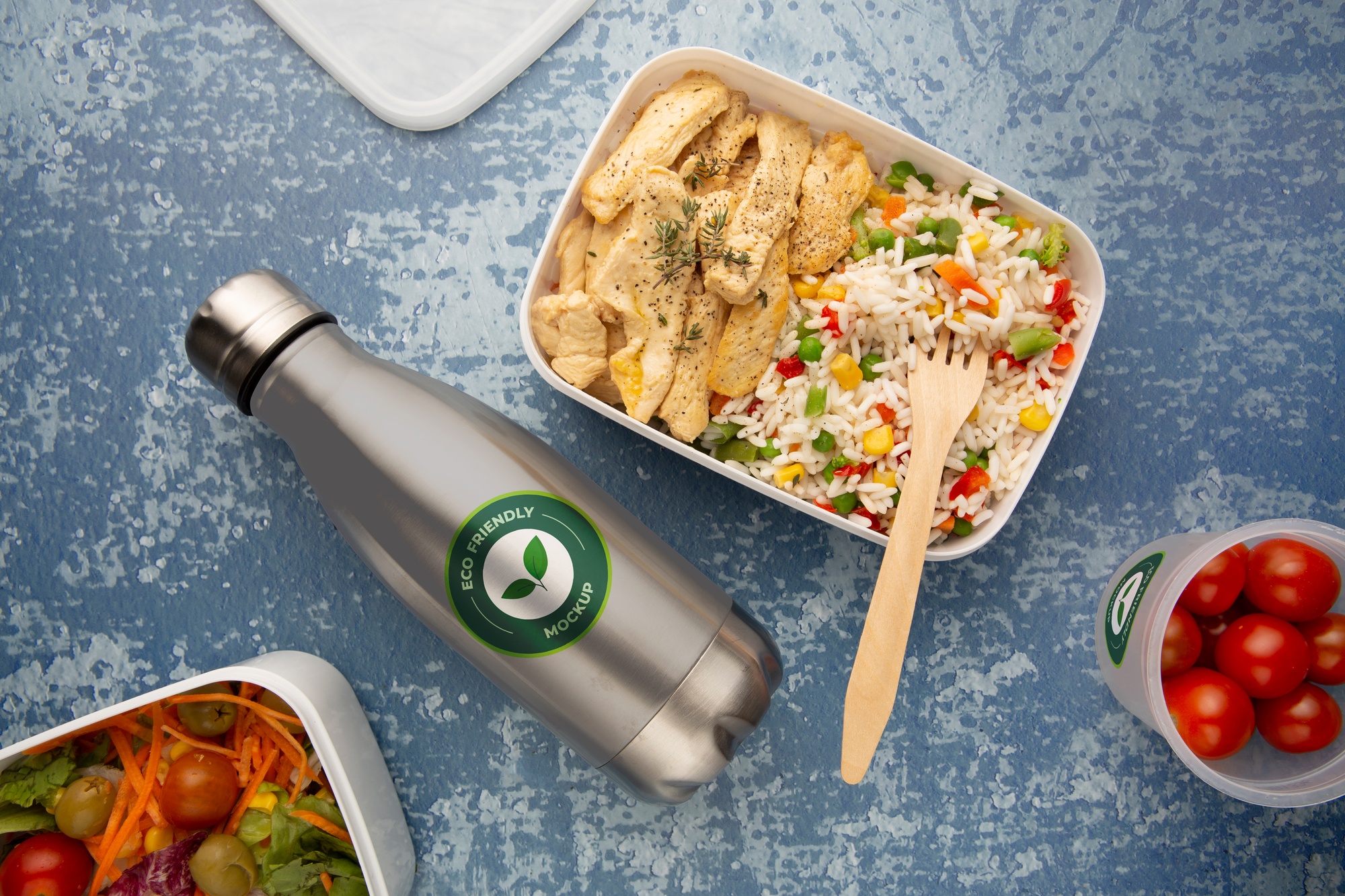 przygotowane lunch-boxy w opakowaniach ekologicznych